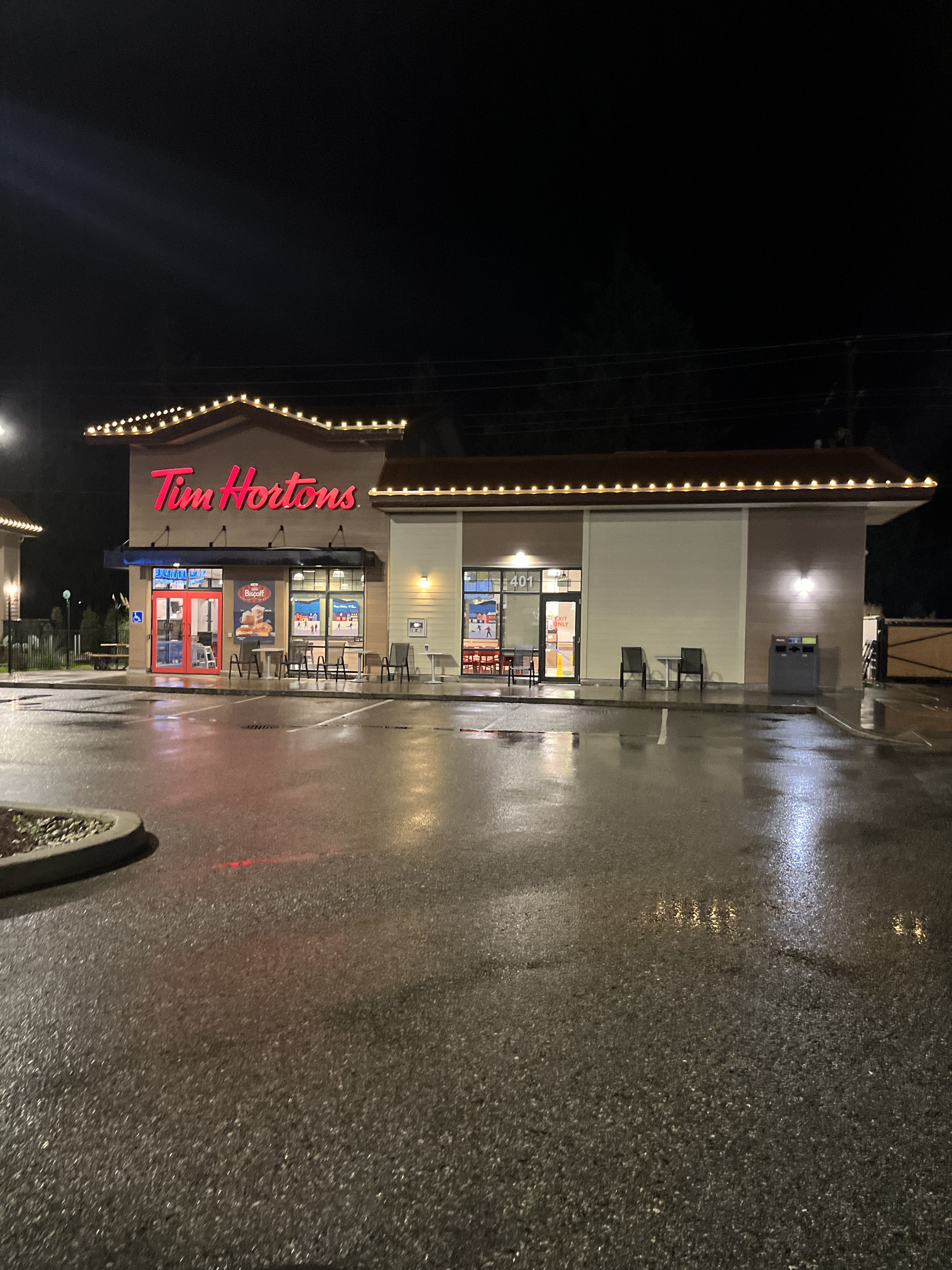 Tim Hortons commercial Christmas lights Sunshine Coast BC